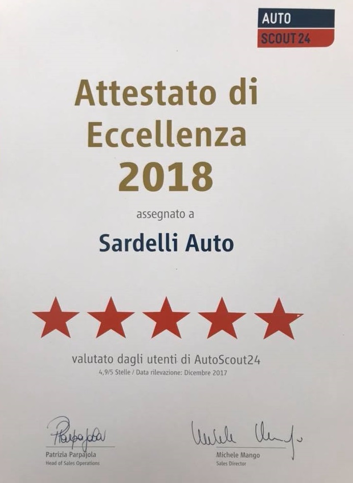 attestato eccellenza autoscout24